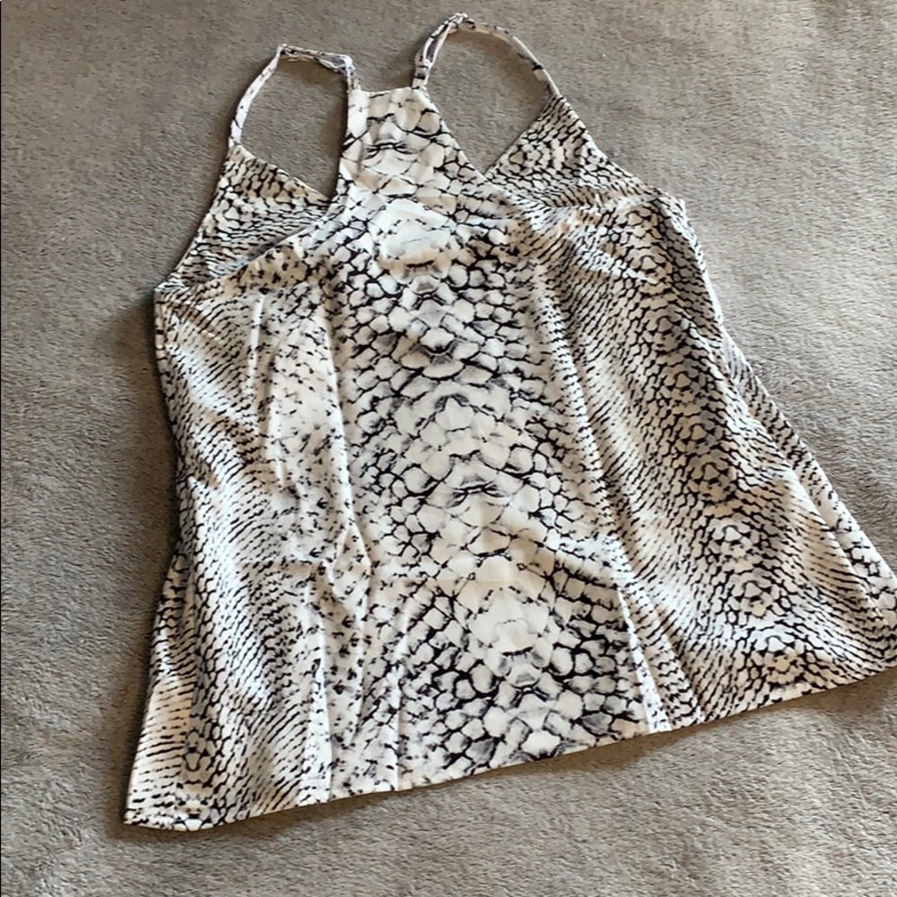 Black & White Racerback Blouse